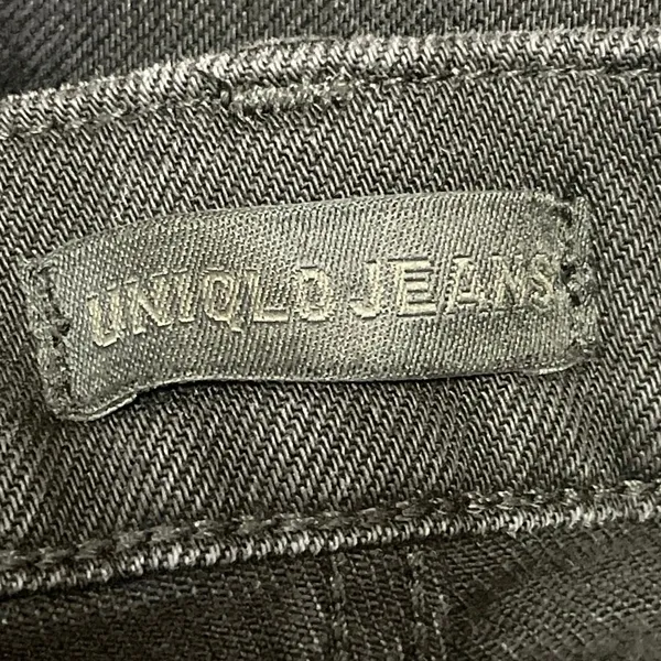 Uniqlo Women's Black High Waisted Flared Bootcut Relaxed Baggy Denim Jeans 28 - Image 4