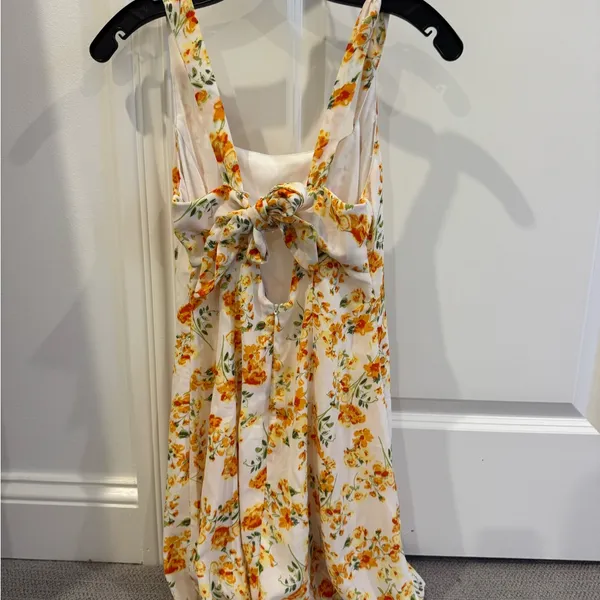 Lulu's White and Yellow Floral Dress - Image 2