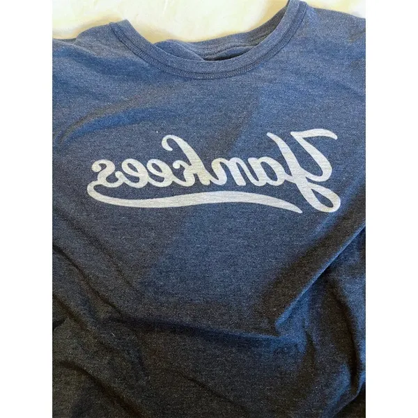 MLB Nike NY Yankees T Shirt | Bleach Effect Logo Short Sleeve Tee - Image 7