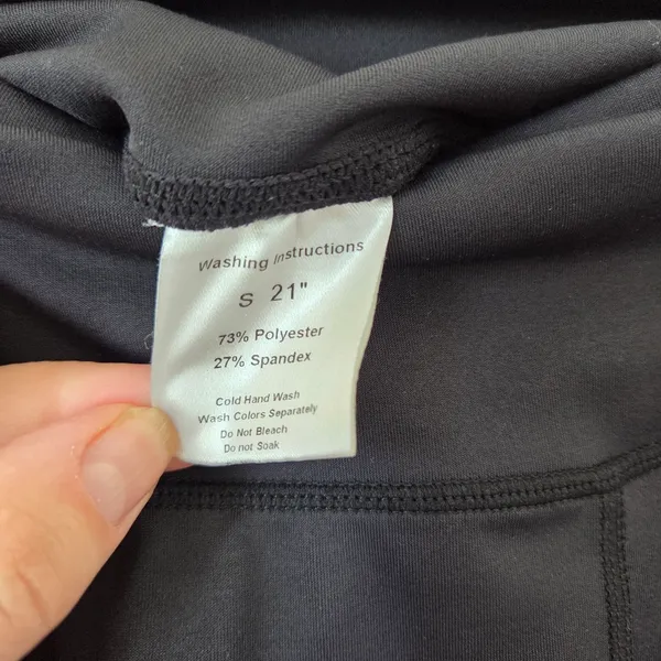 Kiava Contour Capri Legging Pants Athletic Black Small Pockets Gym Workout - Image 7