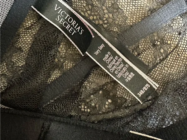 Victorias Secret Black Lace Bustier Crop Top Size 34B Boudoir Sexy Coquette - Image 2