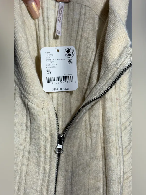 NWT Free People Beige Quincy Knit Mini Skirt Set - Image 16