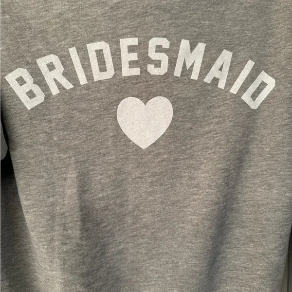 Wildfox Bridesmaid Women’s Grey Zip Up Hoodie Size Medium - Image 9