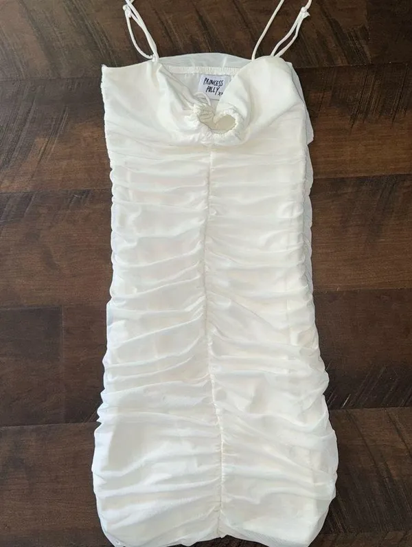 White Princess Polly Mini Dress - Image 3