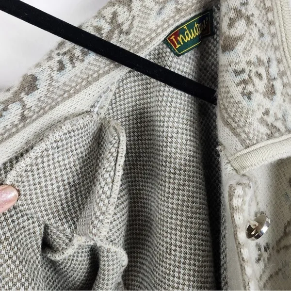 Vintage Cardigan Indutexsa Floral Knit Coastal Grandma Sweater - Image 7