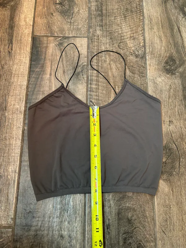 Free People Gray Cropped Tank Top - Image 9