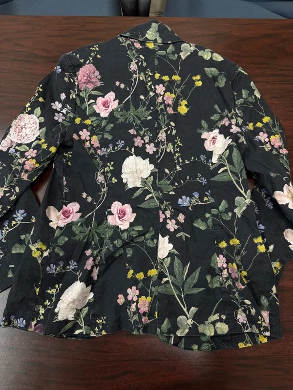 Ariat Black Floral Blazer Jacket Size Large - Image 3