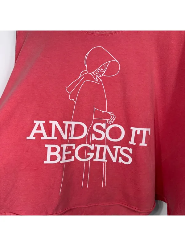 Comfort Colors And So It Begins Crop Tee 2XL - Image 2