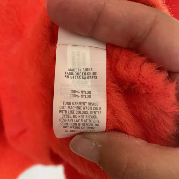 Aerie Oversized Flurry Crewneck Sweater Orange Fuzzy Cozy Women's Size Large - Image 5