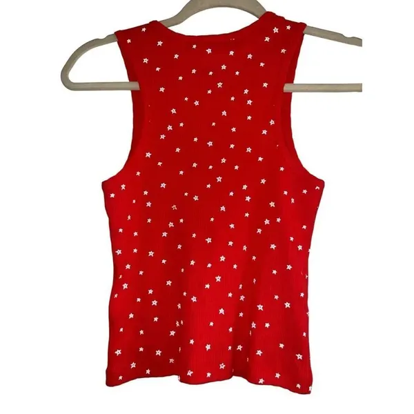 ✨Daydreamer Red Bow Tank Sz Small Top with White Stars✨ - Image 5