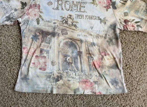 Vintage Cactus Rome Top Sz L 3/4 Sleeves - Image 4