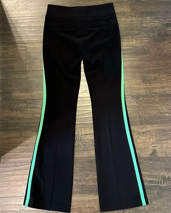 Alice + Olivia NWT - Bootcut Pants - Garden Black Green - Image 4