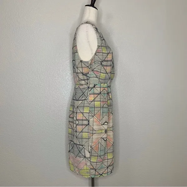 Forever 21 Geometric Print Sheath Dress, Sz Large - Image 7