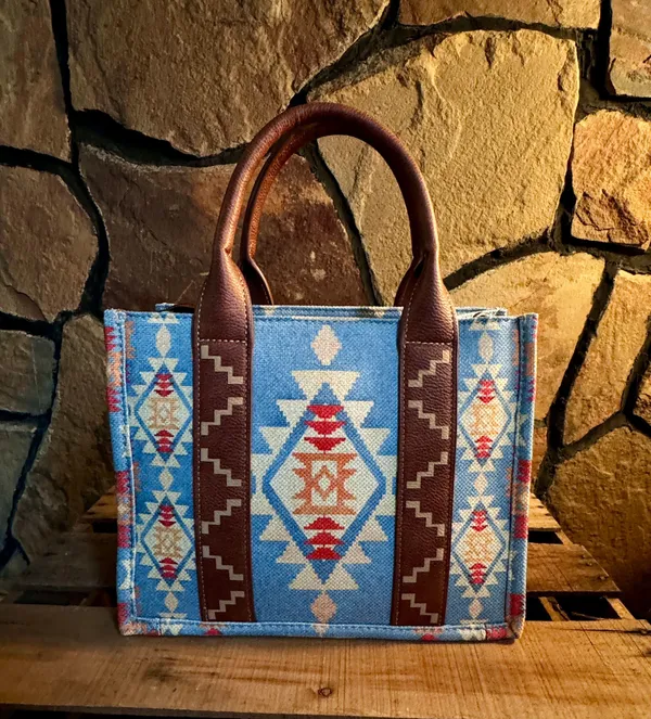 Southwestern Print Small Canvas Tote/Crossbody - Image 2