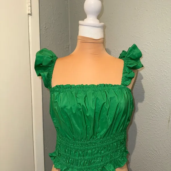 Maeve‎ Smocked Taffeta Tank - Image 2