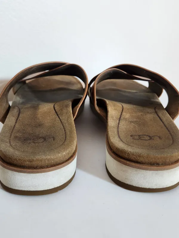 UGG Kari Brown Leather Strappy Sandals Size 9 - Image 7