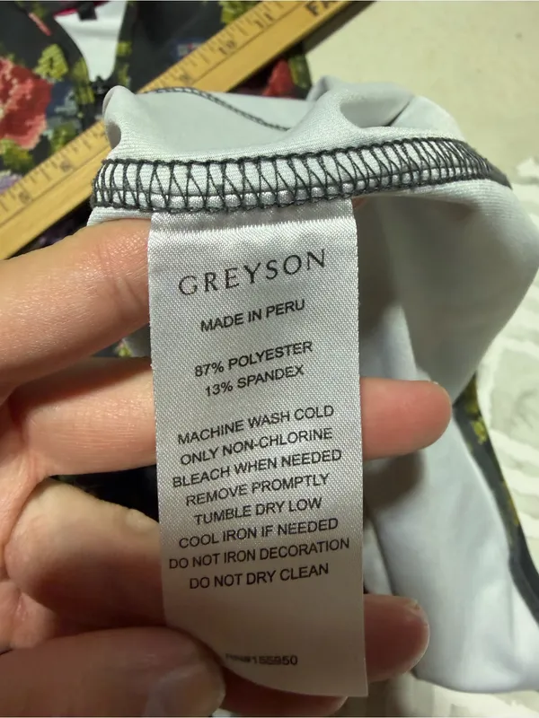 Greyson Floral Zip-Front Sleeveless polo golf Top small - Image 9