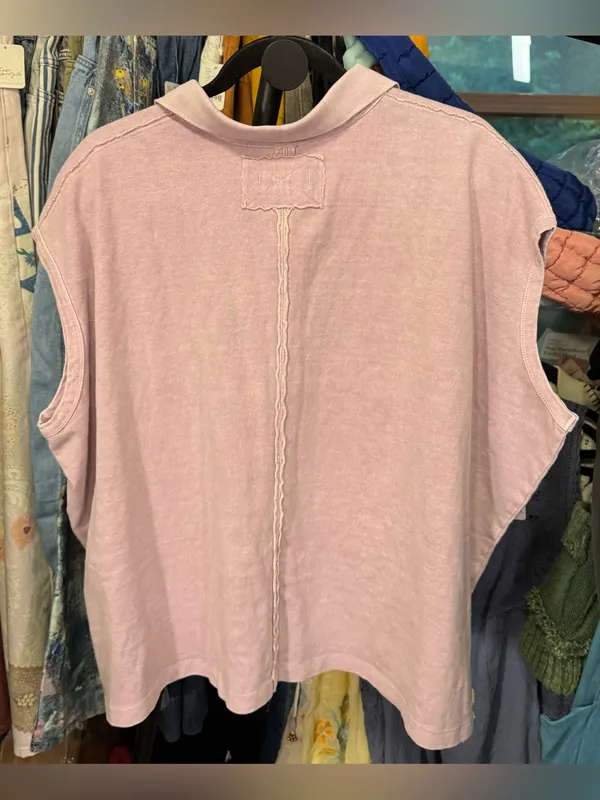 NWT Free People We The Free Keep On Polo - Brush Lilac purple - medium - Image 9