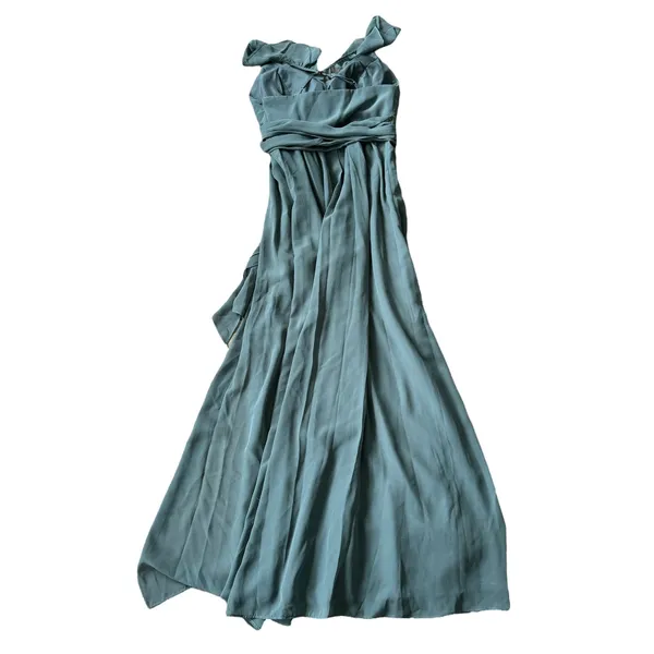 Revelry Valerie Chiffon Dress Eucalyptus Bridesmaid - Image 4
