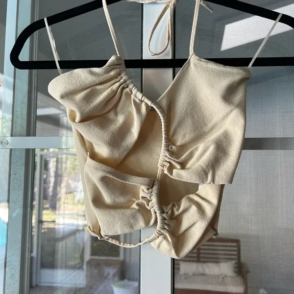 ZARA cutout halter crop Tube top - Image 3