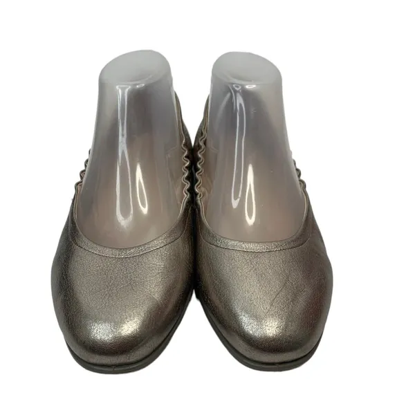 ECCO Size 8 Ballet Flat Shoes Incise Enchant Metallic Bronze Leather Ballerina - Image 2