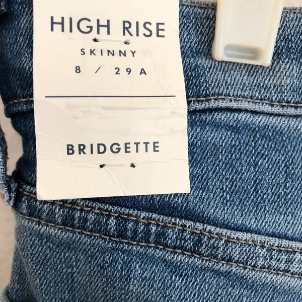 NEW Lucky Brand High Rise Raw Hem Bridgette Skinny Blue Jeans 8/29 - Image 7
