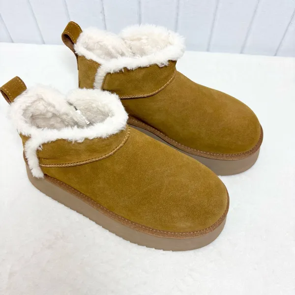 Koolaburra by UGG Women's Ultra Mini Platform Chestnut'‎ 1158590W-CHE size 7 - Image 2