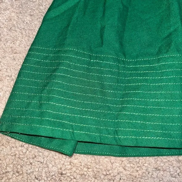 Farm Rio Lea Leaf Mini Dress One Shoulder Linen‎ Blend Green Small - Image 6