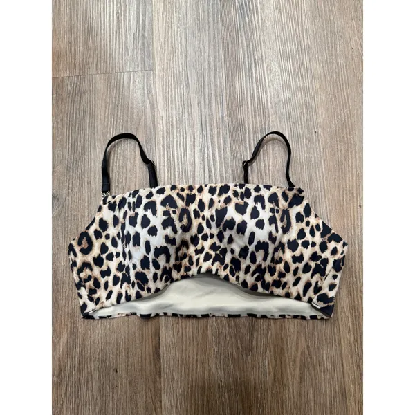 Victorias‎ Secret Leopard Print Wireless Bralette Tan Black Size Medium M/B80 - Image 2