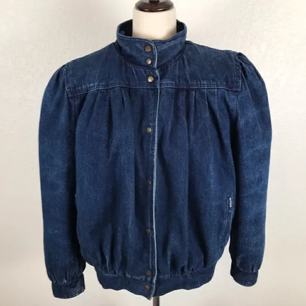 Vintage Dawn 90s denim jacket with built-in hoodie L‎ - Image 3
