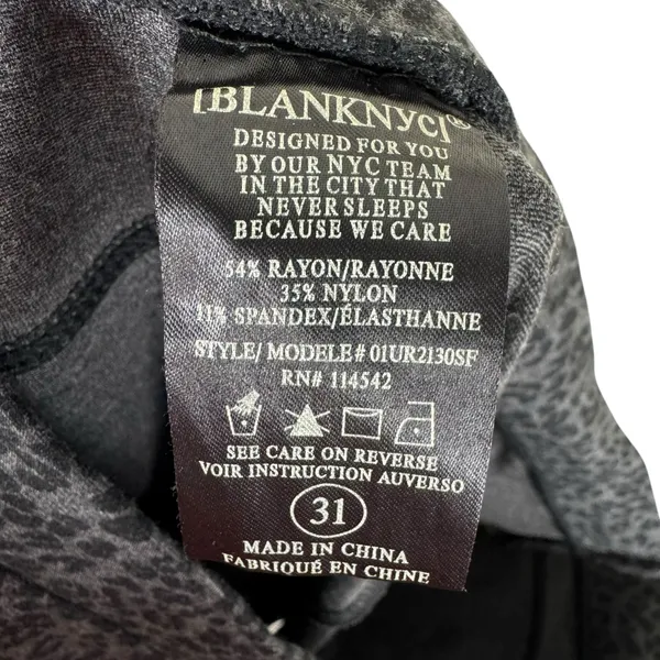 Blank NYC Black Gray Leopard Cheetah Mid Rise Cropped Knit‎ Dressy Leggings 31 - Image 6