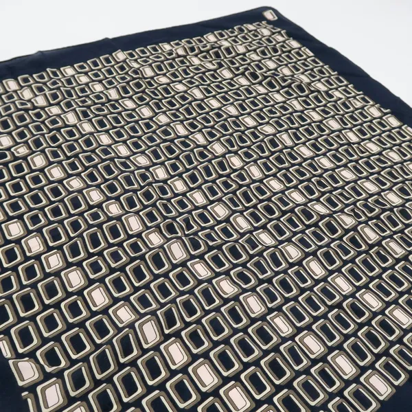 Vintage 80s Casual Corner Geometric Silk Square Scarf Wraps - Image 2