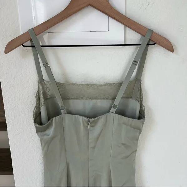Reformation Vesper Satin Maxi Dress in Salvia Green NWT - Image 6