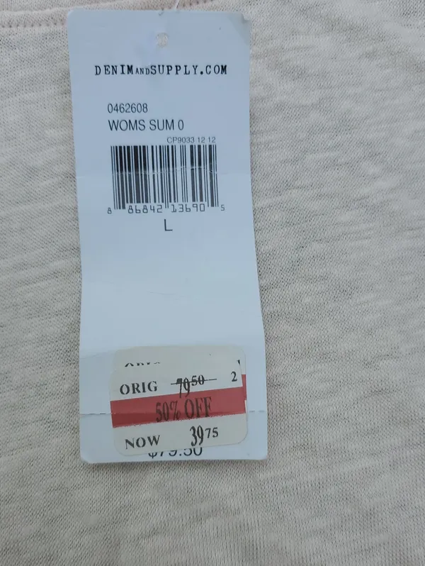 Denim & Supply Ralph Lauren Sundance Women’s Light Pink Scoop Neck Top - Image 3