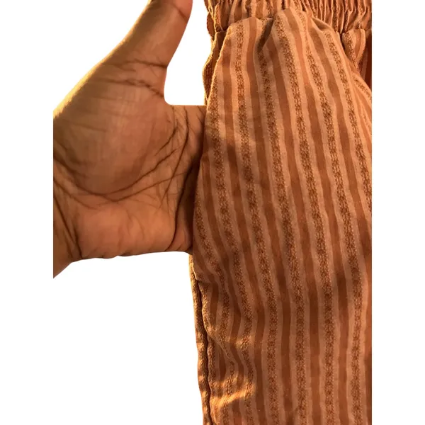 Wild Fable Women's Orange Striped Smocked Paperbag Waist Shorts - Size XL - Image 6