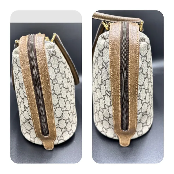 Gucci Brown Plus GG Coated Canvas Boston Bag - Image 12