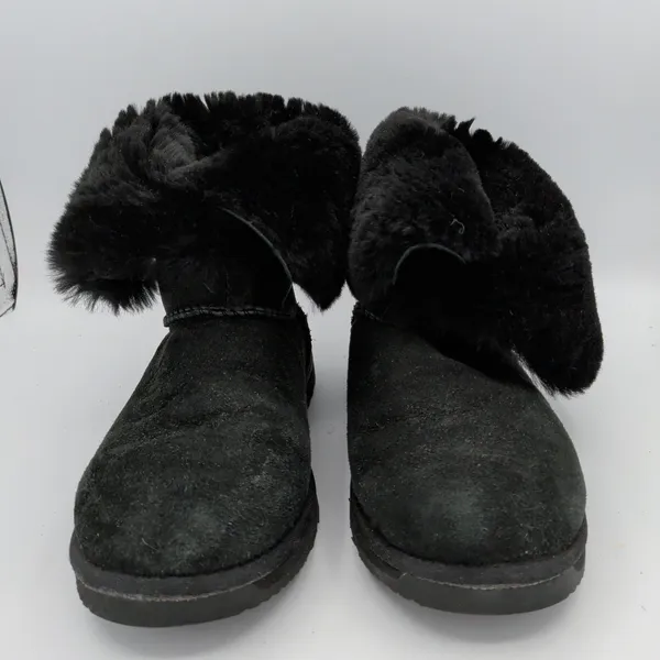 ABEO BIOsystem Black Suede Shearling Lined‎ Mid Calf Boots Womens Size 9 - Image 3