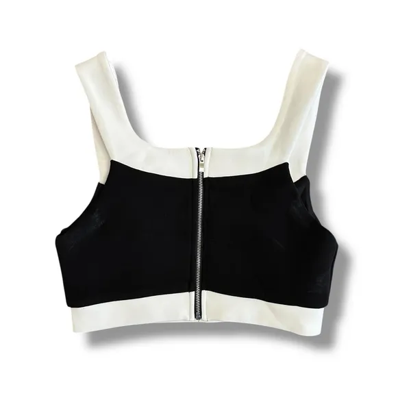 LENA “Jumpin’ On A Jet Set” Black & White Two-Piece Crop Top &‎ Mini Skirt S NWT - Image 3