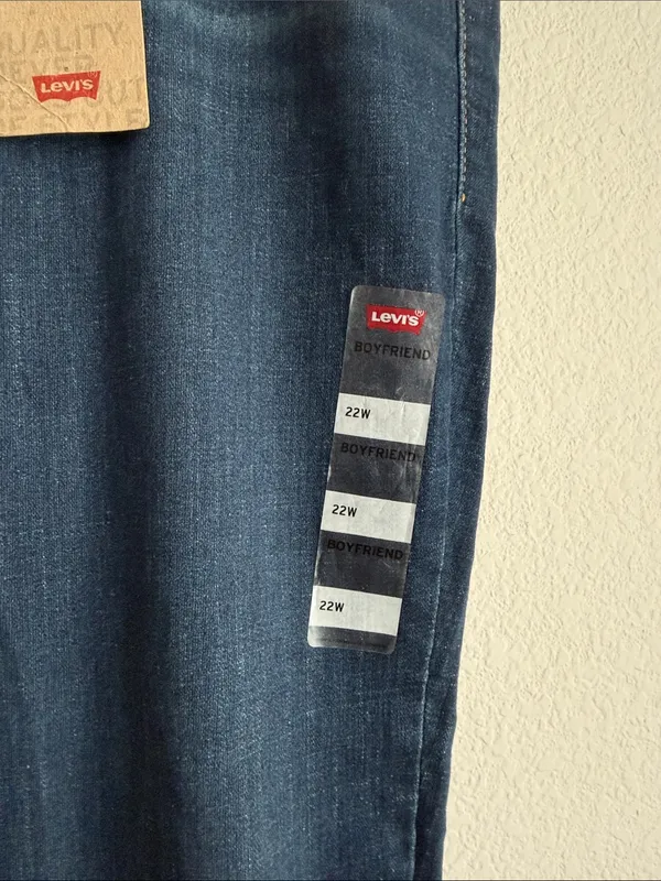 Levi's Boyfriend Jeans in Cobalt Layer Blue, Plus-Size 22W, NWT - Image 8