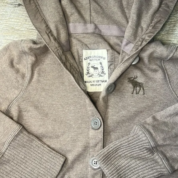 Vintage Abercrombie & Fitch Brown Cardigan Size Medium - Image 2