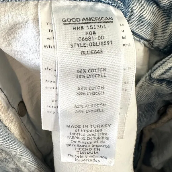 NWT Good American Good Boy Light Wash Blue Jeans - Size 12 / 31 - Image 4