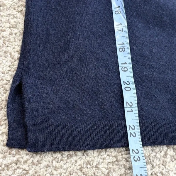 J.Crew‎ Cashmere Sweater Women SM Navy Blue Pop Art Graphic Intarsia Knit Top - Image 9