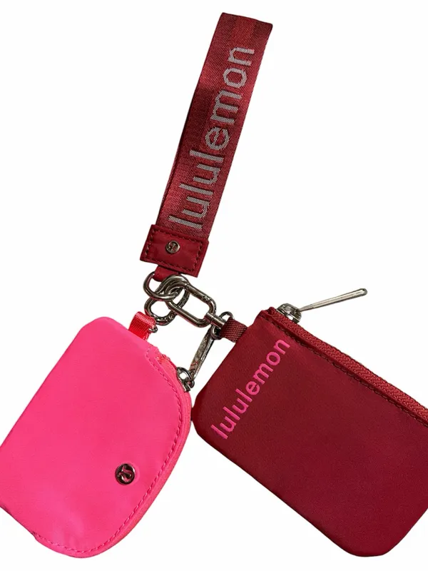 NWOT lululemon athletica Pink & Burgundy dual pouch - Image 3
