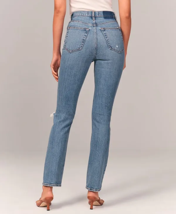Abercrombie The 90’s Slim Straight Ultra High Rise Jeans - Image 5