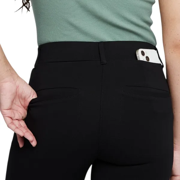 Betabrand 7 Pocket Bootcut Dress Yoga Pants Size Medium Petite Black Stretch - Image 4