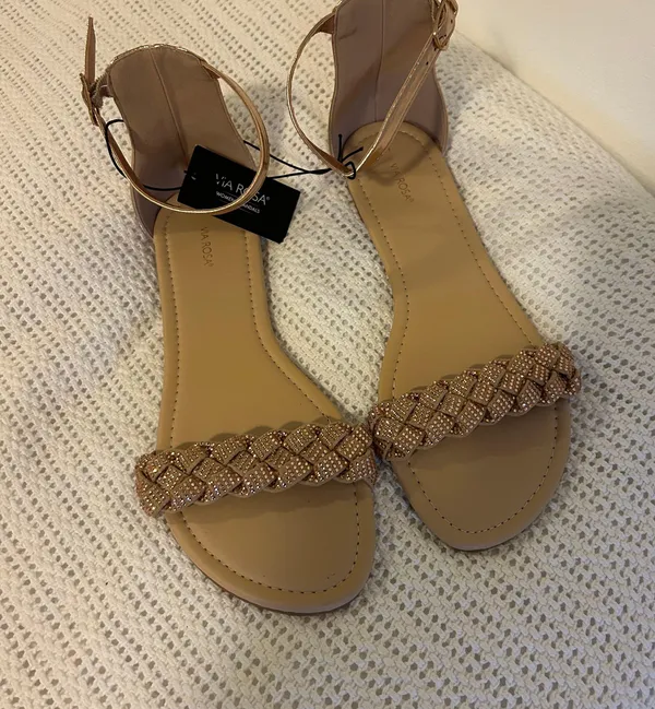 Gina Group Rose Gold Sandals Size 11 - Image 2