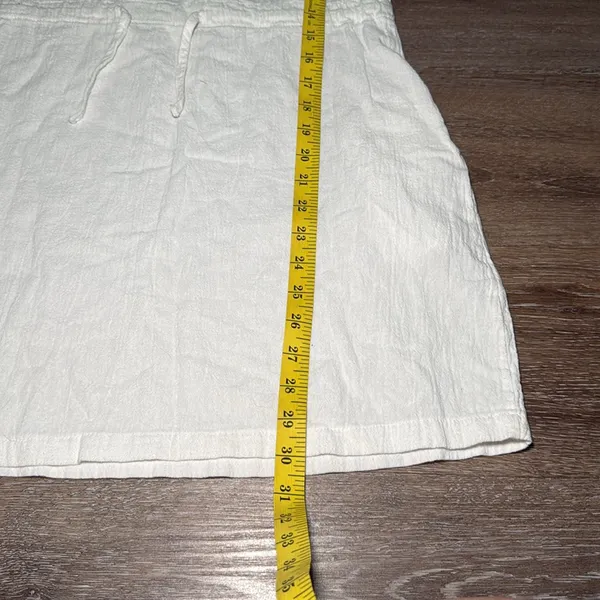 Women's Drawstring Waist Mini‎ Dress Pockets Short Sleeves Round Neck Medium - Image 7
