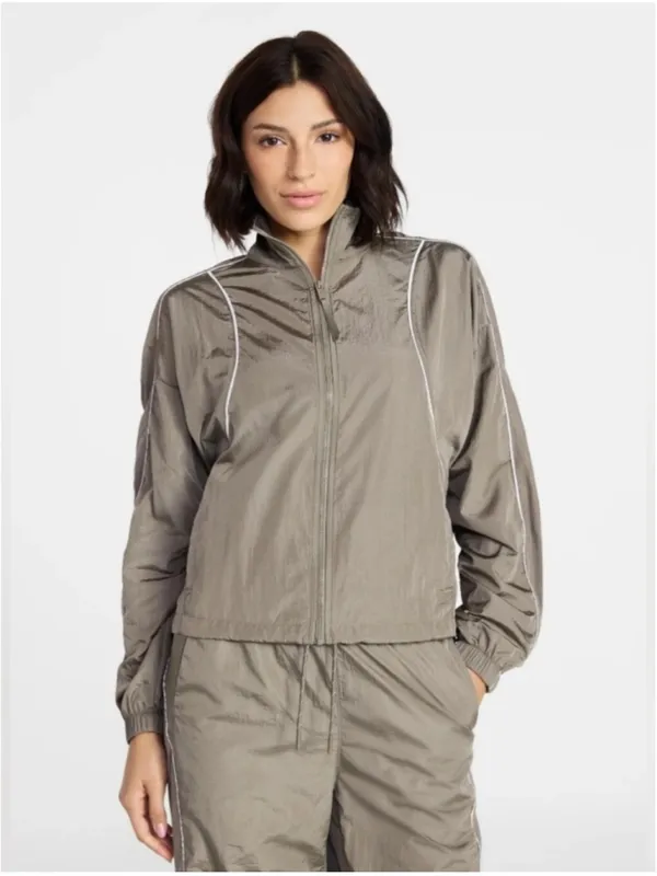 Avia Taupe Grey Fog Windbreaker Bomber Golf Jacket women’s size small - Image 2