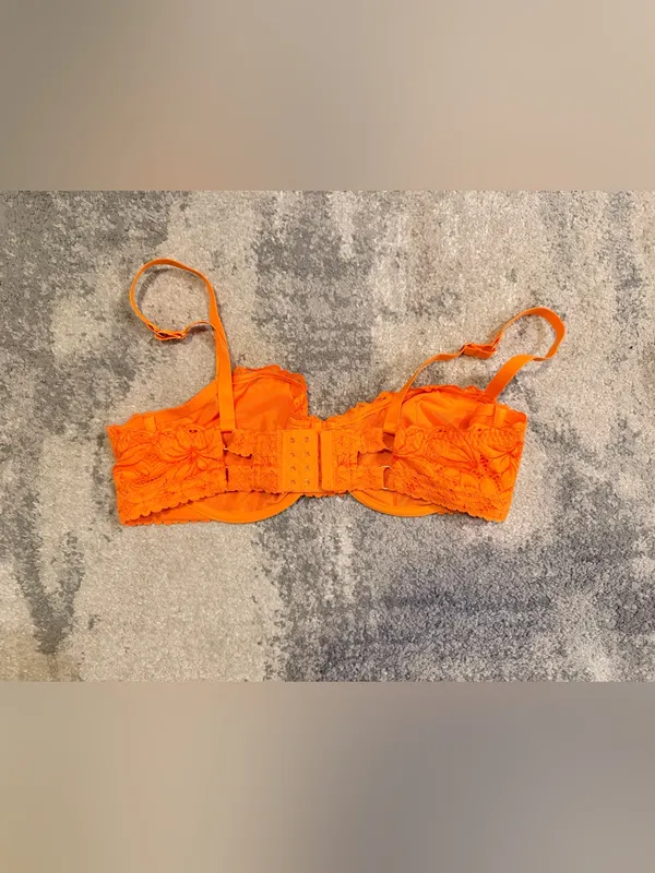 Aerie  Bright Orange Lace Bra - Image 2