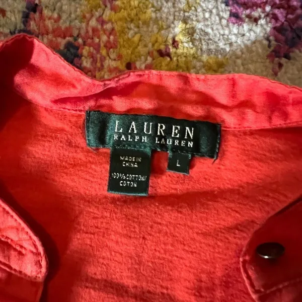 Ralph Lauren‎ large orange blouse - Image 8